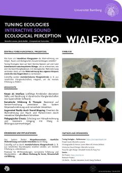 Poster: Tuning Ecologies – sonifizierte Bewegung