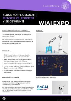 Poster: Roboterarm spielt Vier Gewinnt